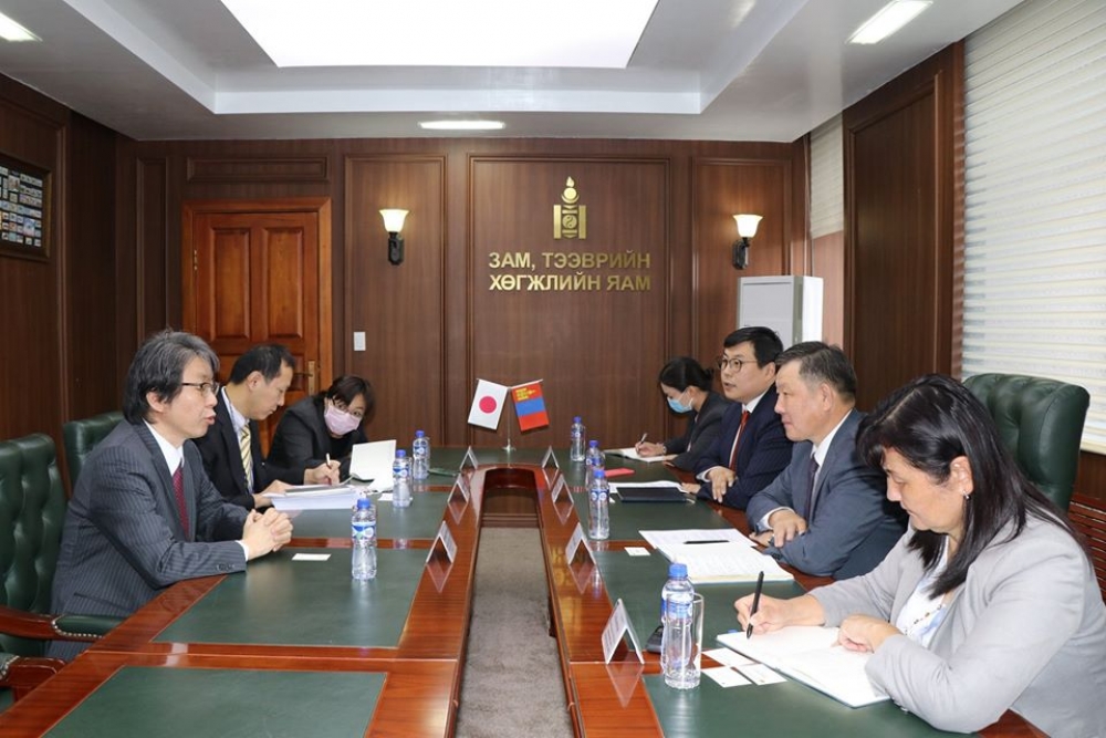 Minister of Road and Transport Development of Mongolia Mr. Khaltar Luvsan met with Ambassador Extraordinary and Plenipotentiary of Japan to Mongolia Mr. Kobayashi Hiroyuki