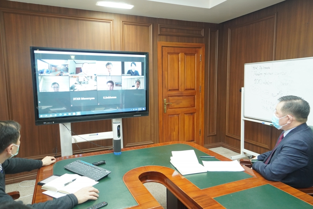 Minister L.Khaltar held a virtual meeting with CEO of New Ulaanbaatar International Airport company