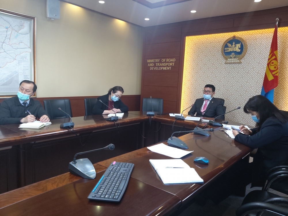 Vice Minister Mr. Bat-Erdene held a virtual meeting with Director of JICA Mongolia Office