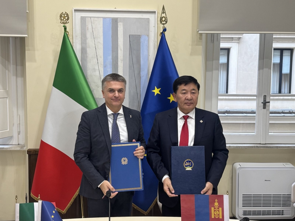 Mongolia and Italy sign agreement between the Government of Mongolia and the government of Italian republic on the international road transport of goods