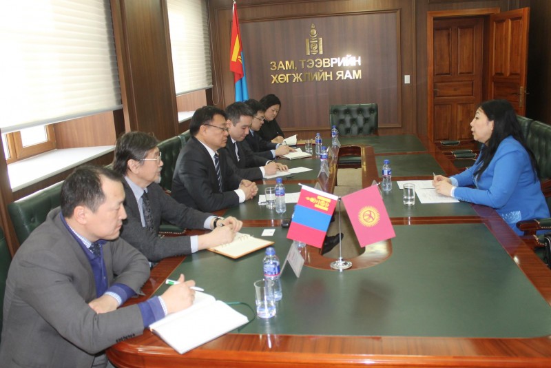 Minister D.Ganbat meets with H.E. Ms. Kanaiym Baktygulova, Ambassador of the Kyrgyz Republic to Mongolia