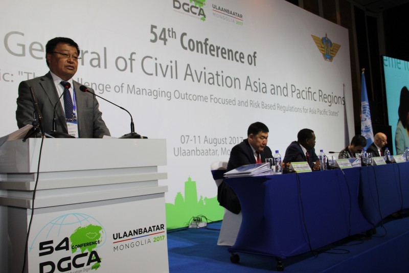 54TH CONFERENCE OF DIRECTOR GENERALS OF THE ASIA-PACIFIC CIVIL AVIATION WAS THE HELD IN ULAANBAATAR, MONGOLIA