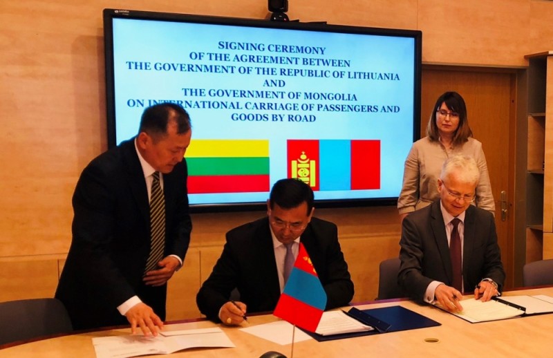 MONGOLIA AND LITHUANIA SIGN INTERGOVERNMENTAL  AGREEMENT ON ROAD TRANSPORT